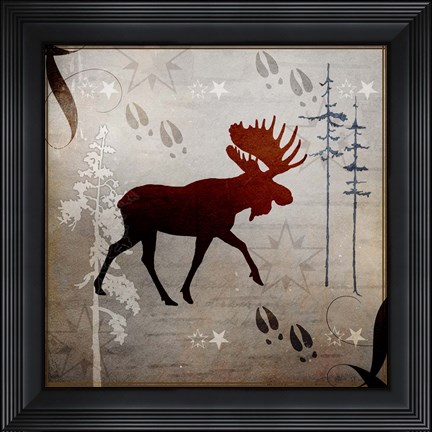 Framed Moose Tracks Print