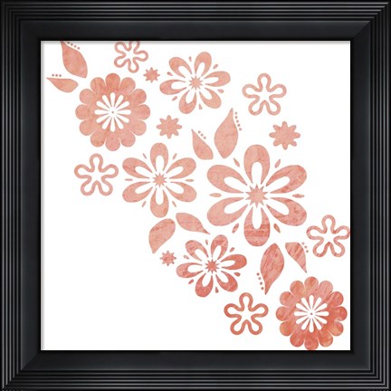 Framed Go BoHo 6 Peach texture Print