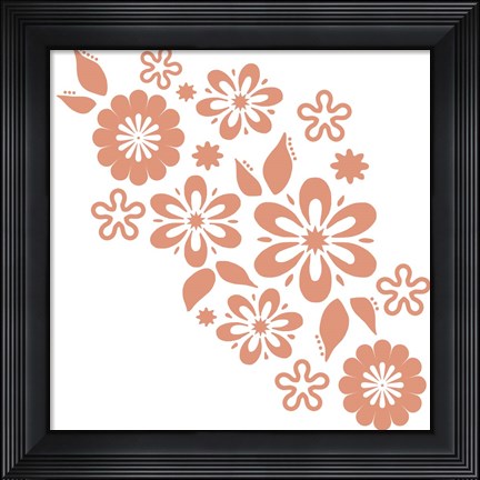 Framed Go BoHo 6 Peach Print