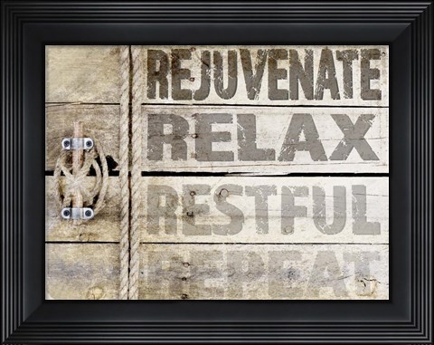 Framed Country Sea Sign 1 Print