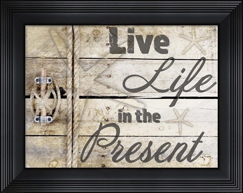 Framed Country Sea Sign 2 Print