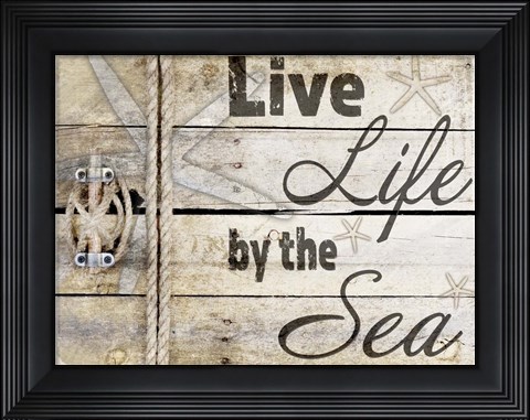 Framed Country Sea Sign 3 Print