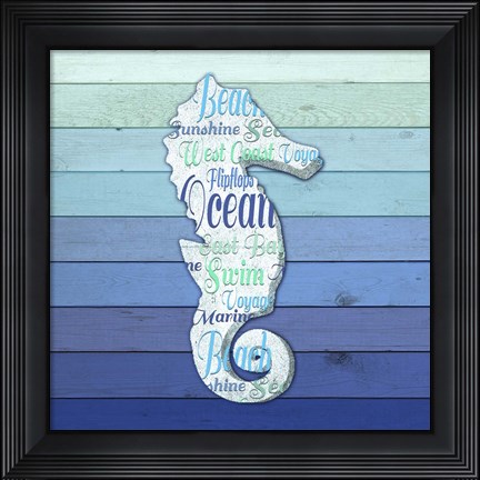 Framed Gypsy Sea Blue V2 1 Print
