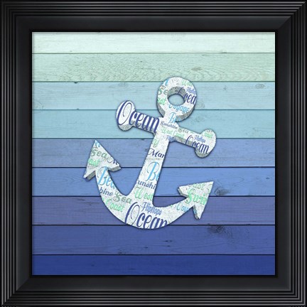 Framed Gypsy Sea Blue V2 2 Print