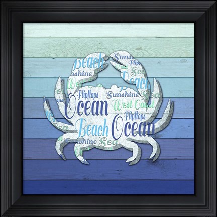 Framed Gypsy Sea Blue V2 3 Print