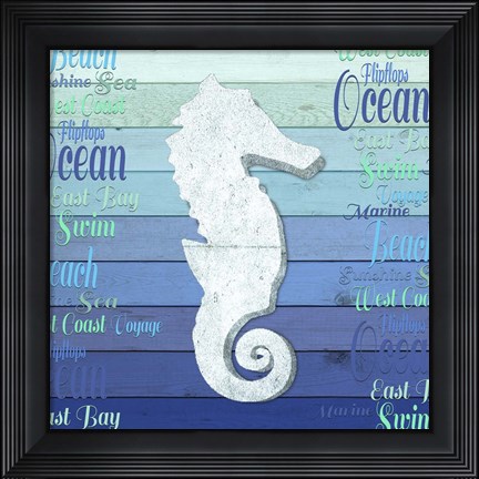 Framed Gypsy Sea Blue V3 1 Print