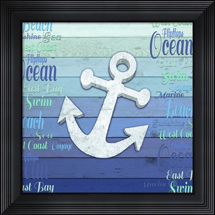 Framed Gypsy Sea Blue V3 2 Print