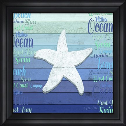 Framed Gypsy Sea Blue V3 4 Print