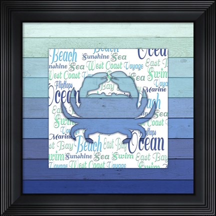 Framed Gypsy Sea Blue V4 3 Print
