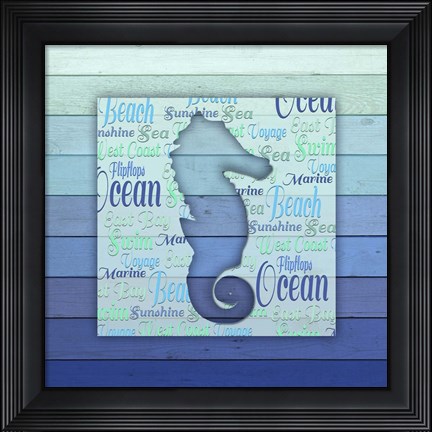 Framed Gypsy Sea Blue V5 1 Print