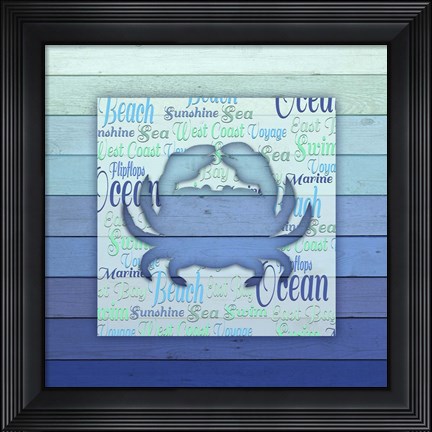 Framed Gypsy Sea Blue V5 3 Print