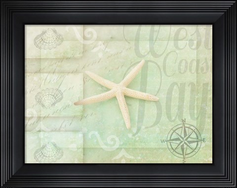 Framed Gypsy Sea Green 3 Print