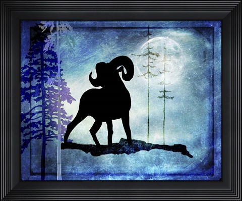 Framed Midnight Sheep Print