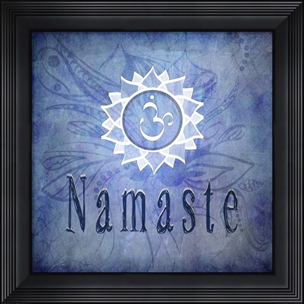 Framed Chakras Yoga Namaste V1 Print
