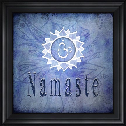 Framed Chakras Yoga Namaste V2 Print