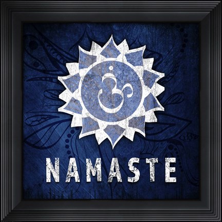 Framed Chakras Yoga Symbol Namaste Print