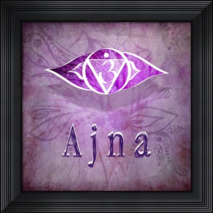 Framed Chakras Yoga Ajna V1 Print