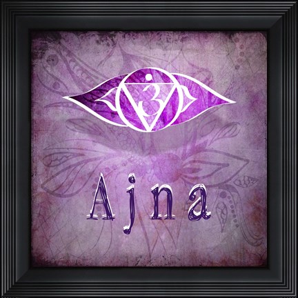 Framed Chakras Yoga Ajna V2 Print
