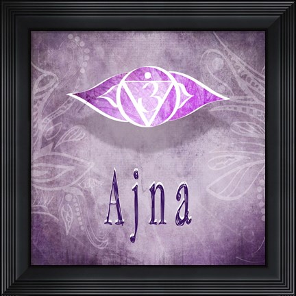 Framed Chakras Yoga Ajna V4 Print
