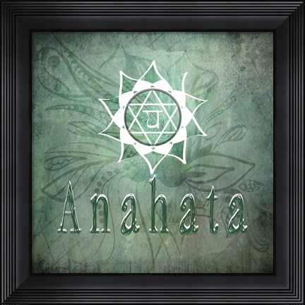 Framed Chakras Yoga Anahata V1 Print