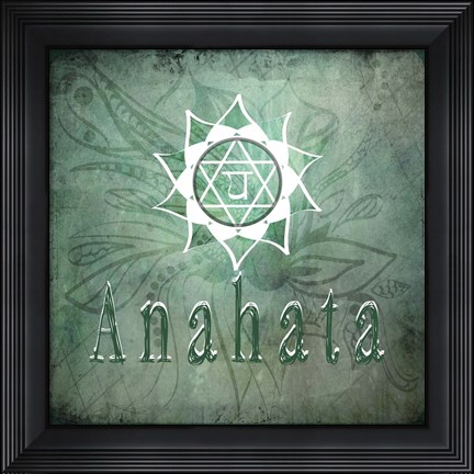Framed Chakras Yoga Anahata V2 Print