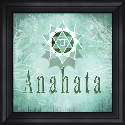 Framed Chakras Yoga Anahata V3 Print