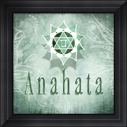 Framed Chakras Yoga Anahata V4 Print