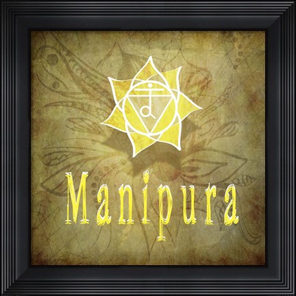 Framed Chakras Yoga Manipura V1 Print
