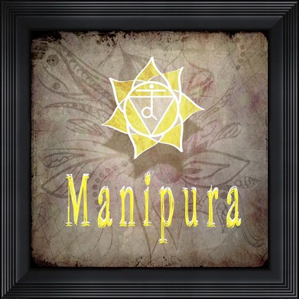 Framed Chakras Yoga Manipura V2 Print