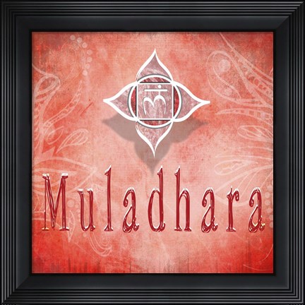 Framed Chakras Yoga Muladhara V3 Print