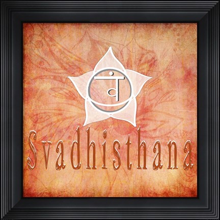 Framed Chakras Yoga Svadhisthana V1 Print