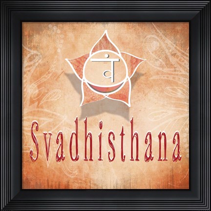 Framed Chakras Yoga Svadhisthana V3 Print