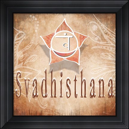 Framed Chakras Yoga Svadhisthana V4 Print