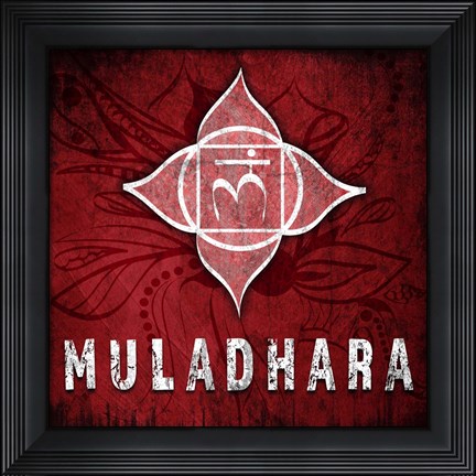 Framed Chakras Yoga Symbol Muladhara Print