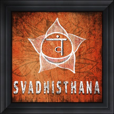 Framed Chakras Yoga Symbol Svadhisthana Print