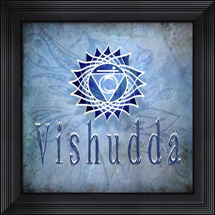Framed Chakras Yoga Vishudda V1 Print