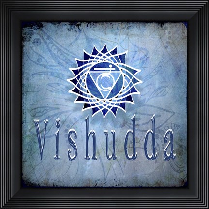 Framed Chakras Yoga Vishudda V2 Print