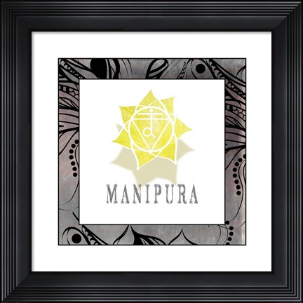 Framed Chakras Yoga Framed Manipura V1 Print