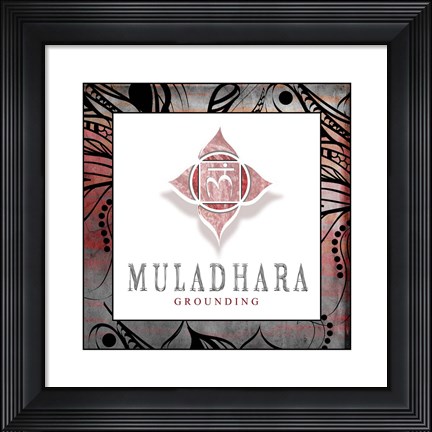 Framed Chakras Yoga Framed Muladhara V2 Print