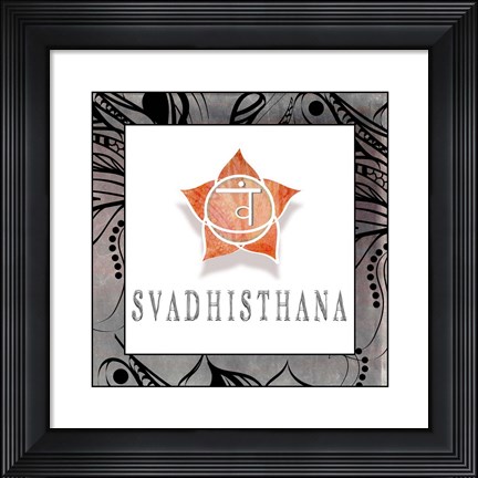 Framed Chakras Yoga Framed Svadhisthana V1 Print