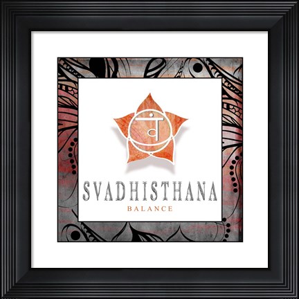 Framed Chakras Yoga Framed Svadhisthana V2 Print