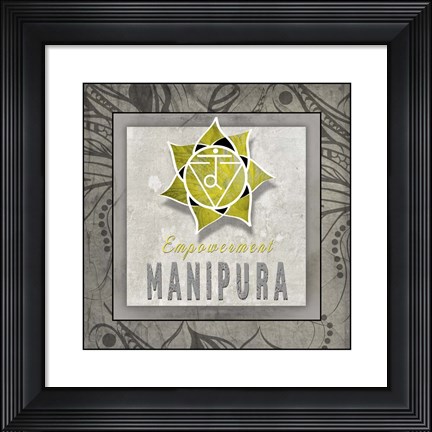Framed Chakras Yoga Tile Manipura V3 Print