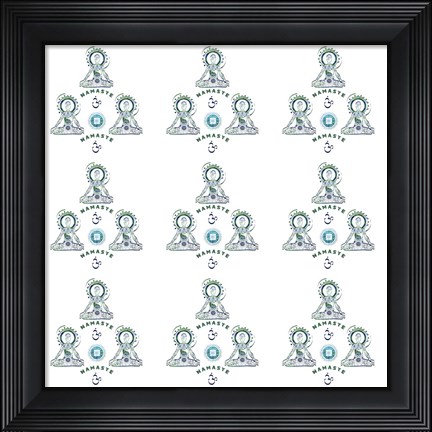 Framed Yoga Pattern V3 Print