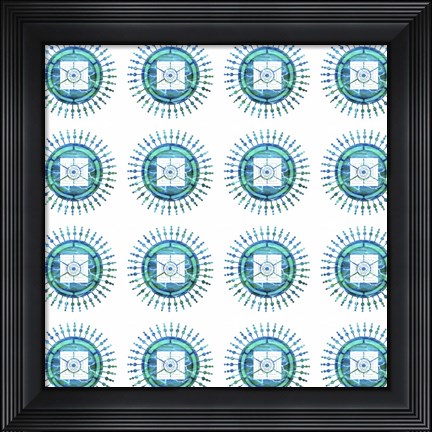 Framed Yoga Pattern V4 Print