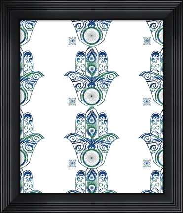Framed Yoga Pattern 2 Print