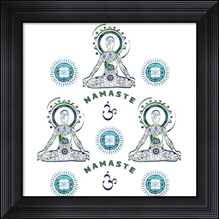 Framed Yoga Pattern 3 Print