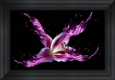 Framed Liquid Lilly Print