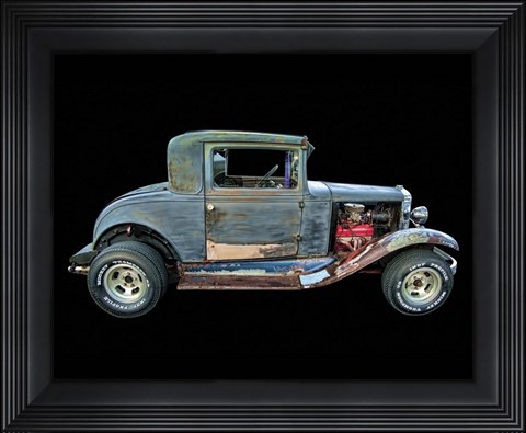 Framed Old Rusted Coupe Print