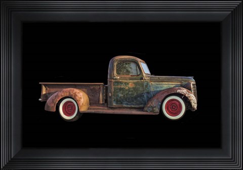 Framed Old Rusted Pickup Print