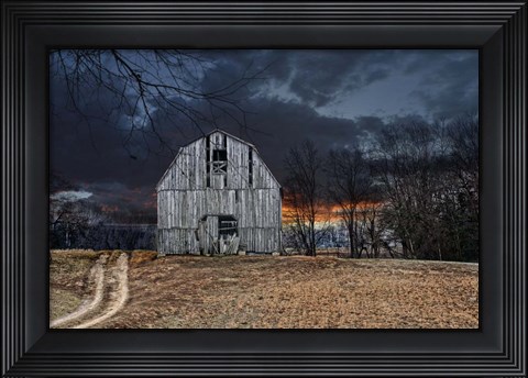 Framed Sunset Barn Print